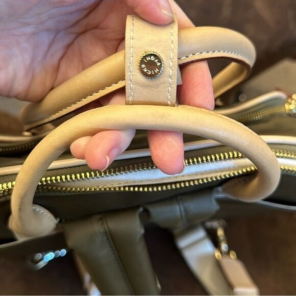 INDIA HICKS BACKPACK JETPACK LAPTOP BAG WORK TRAVEL OLIVE GREEN CARRYALL NWOT - Picture 11 of 17